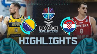 Bosnia and Herzegovina 🇧🇦 vs Croatia 🇭🇷  Highlights  FIBA EuroBasket 2025 Qualifiers [upl. by Ambrose]