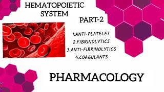 AntiplateletFibrinolyticsAnti  fibrinolyticsCoagulant pharmacology 2ndyear bds [upl. by Asiluj597]