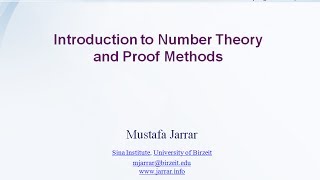 41 Number Theory and Proof Methods [upl. by Imekawulo]