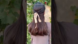 Beautiful Ribbon Hairstyle 🎀 shortsfeed hairstyle hair diyhairstyle trendingonshorts [upl. by Cressler]