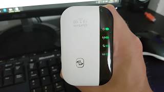 Wifi Repeater 300Mbps Signal Extender Booster Review Setup [upl. by Auqinom]