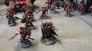 Crimson Slaughter vs Waaagh Ghazghkull Orks 1850 40k [upl. by Nazarius]