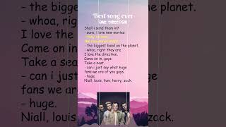 One Direction  Best Song Ever Lyrics shorts [upl. by Atalante]