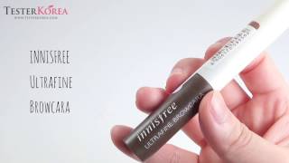 TESTERKOREA INNISFREE Ultrafine Browcara  03 Latte Brown [upl. by Riebling]