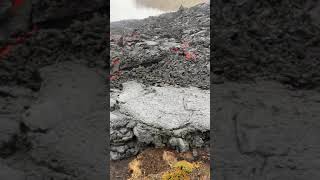 Pahoehoe lava flowing down the Nátthagi Valley Iceland 2021 June [upl. by Mikol]