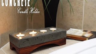 Concrete Candle Holder How To Make  DIY Build [upl. by Andonis842]