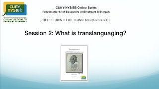 Session 2 What is translanguaging [upl. by Johnnie]