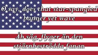 Svensk text  The Star Spangled Banner  USAs Nationalsång [upl. by Alejandra592]