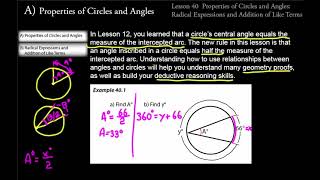 Shormann Math Algebra 1 Lecture 40 [upl. by Pablo641]