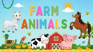 Farm Animals  Learn farm animals names in English  Kids vocabulary  English Educational Video [upl. by Ringler116]