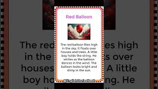 Red Balloon Story  English Story  story englishlistening history englishstory english [upl. by Aisel496]