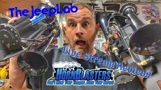 Hornblasters Jeep JKU Wrangler Air Horn Review Live Stream [upl. by Lionello]