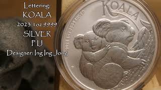 Australian silver coin 1 Dollar Koala Elizabeth II 2023 [upl. by Einhoj]