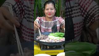 Beef BBQ shorts food khmercookingfood cookingchannel mukbang pork foodshow eating sausage [upl. by Carmencita491]