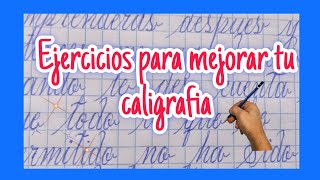 Caligrafia ejercicios para mejorar tu Caligrafía✍️♥️ [upl. by Yessydo335]