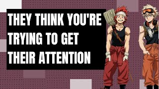 They think youre trying to get their attention  Kiribaku x listener [upl. by Ehcadroj]