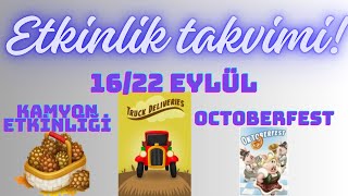 ETKİNLİK TAKVİMİ KOMYON ETKİNLİĞİ HAY DAY UMİT UYKU [upl. by Herzberg241]