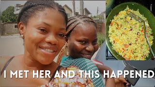 I met a big content creator  cook dinner with mefried rice [upl. by Barmen]