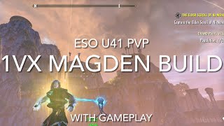 ESO U41 Magden PVP Build with gameplay [upl. by Llorrac]