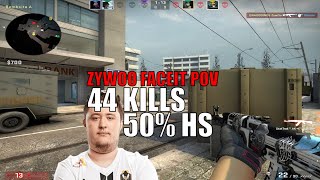 Vitality ZywOo plays FACEIT on OVERPASS 4428 CSGO POV [upl. by Heaps584]