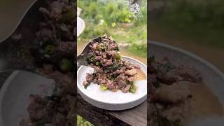 Thai stir fried beef with holy basil leaves cooking thaifood food herbs beef spicy hotfood [upl. by Jay]