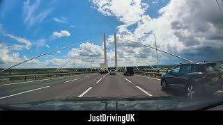 Driving on the Dartford Crossing Bridge in the sunshine 4K [upl. by Gustave]