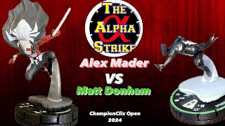 HEROCLIX 2024 ChampionClix Open Alex Mader VS Matt Donham 300 Modern  Heroclix Gameplay [upl. by Llehsor525]