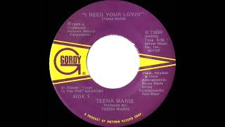 1981 HITS ARCHIVE I Need Your Lovin’  Teena Marie stereo 45 single version [upl. by Nenerb]