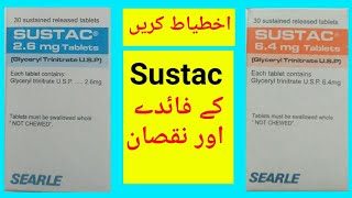 Sustac Glyceryl Trinitrate Drug Information Cardnit tablet uses Hindi or Urdu nitroglycerin [upl. by Etnecniv448]