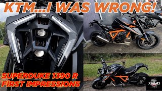 KTM Superduke 1390R EVO First Impressions [upl. by Airdnazxela451]