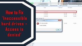 Solved ‘Hard Drive is not accessible Access is denied Error  How to Fix It [upl. by Naji]