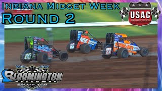 Bloomington Speedway  June 4 2021 USAC Indiana Midget Week FULL RACE [upl. by Cenac]