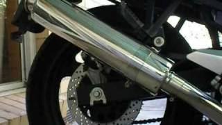 Suzuki GS500F Stock exhaust vs Megacycle exhaust [upl. by Stanfill880]