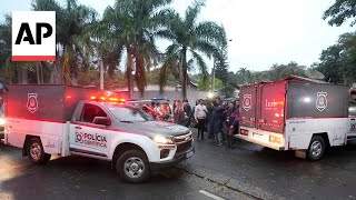 Witnesses react after plane crashes with 61 people aboard in Brazils Sao Paulo state [upl. by Elleiram905]