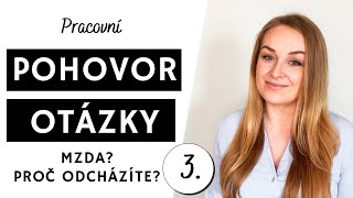 POHOVOR  NEJČASTĚJŠÍ OTÁZKY U POHOVORU  ODPOVĚDI  MZDA PROČ ODCHÁZÍTE [upl. by Elsworth335]