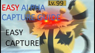 Pokemon Legends Arceus How to CAPTURE Alphas WAY Stronger Than You  Easy Guide [upl. by Willette]