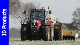 Massey Ferguson 6150Bouwland bemestenSpreading manureGülle ausbringenDoornspijkNL2016Tobroco [upl. by Ardnala530]