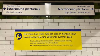 Northern Line 1995 TS  Camden Town  Tufnell Park Kentish Town Station Closed [upl. by Adnaral]