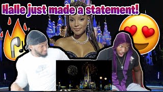 Disney World 50 Halle Bailey sings quotCan You Feel the Love Tonightquot REACTION [upl. by Enihpad31]