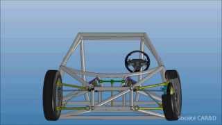 Animation of a double triangles suspension [upl. by Nawoj]