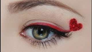 Profi Ausbildung zur Visagisten  an der MAF  Glitter Heart Eyeliner [upl. by Klapp]