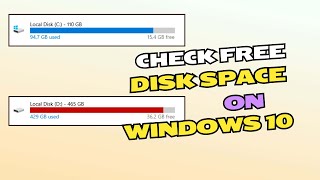 How to Check Free Disk Space on Windows 10 [upl. by Carling156]