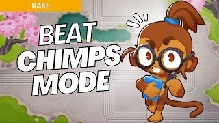 How to Beat CHIMPS Mode Hard on Rake  BTD6 Strategy [upl. by Shig68]