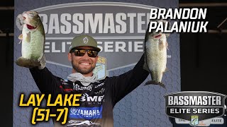 Brandon Palaniuk leads Day 3 of Bassmaster Elite at Lay Lake with 51 pounds 7 ounces [upl. by Soule]