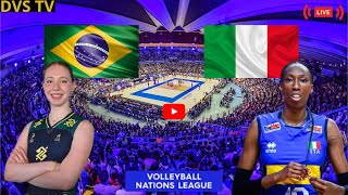 BRASIL X ITÁLIA AO VIVO LIGA DAS NAÇÕES DE VÔLEI FEMININO ONDE ASSISTIR COM IMAGENS [upl. by Dlareg]