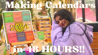 I made unique Calendars from SCRATCH in just 48 HOURS Vlog I never posted [upl. by Yragerg139]