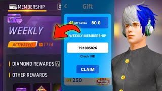 I Got Free Unlimited Weekly Membership In Free Fire [upl. by Martguerita]