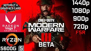 Call of Duty Modern Warfare III BETA  Ryzen 5 5600G Vega 7 amp 16GB RAM [upl. by Eissej]