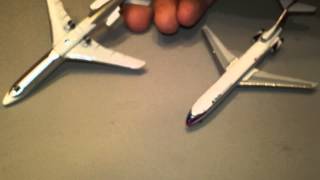 Review Starjets Delta Airlines Boeing 727200 Set Reg N512DA N513DA N512DA 1500 Scale Herpa [upl. by Eetsud314]