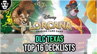 THE BEST LORCANA DECKLISTS  DLC Texas  Top 16 Decklists [upl. by Crispas]